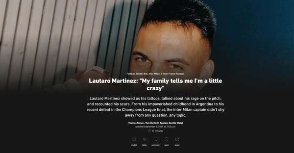 劳塔罗专访：从贫困童年到国米队长，家庭是我永恒的驱动力